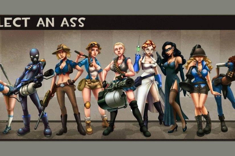 genderswap, Anime Girls, Team Fortress 2 Wallpaper HD