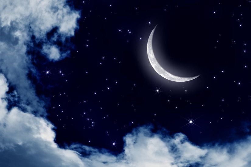 Night Sky Moon Background