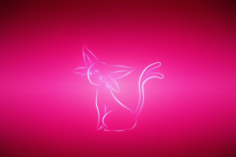 2560x1440 Wallpaper espeon, pokemon, pink