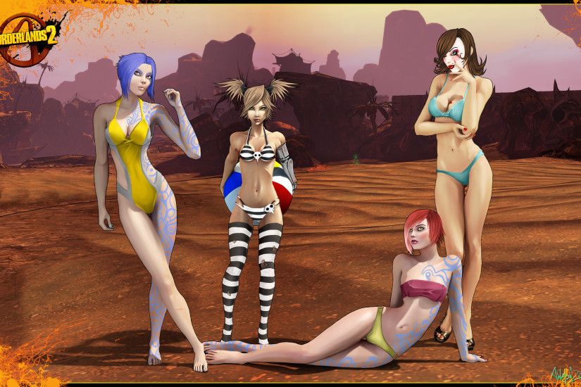 Women Borderlands 2 Video Games Bikinis Swimsuits