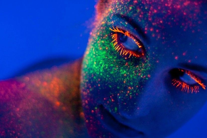 neon women body paint paint splatter Wallpapers HD / Desktop and Mobile  Backgrounds