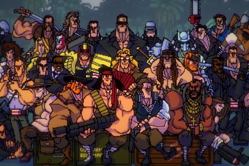 ... Broforce Wallpaper - All The Bros by SullyVanCraft