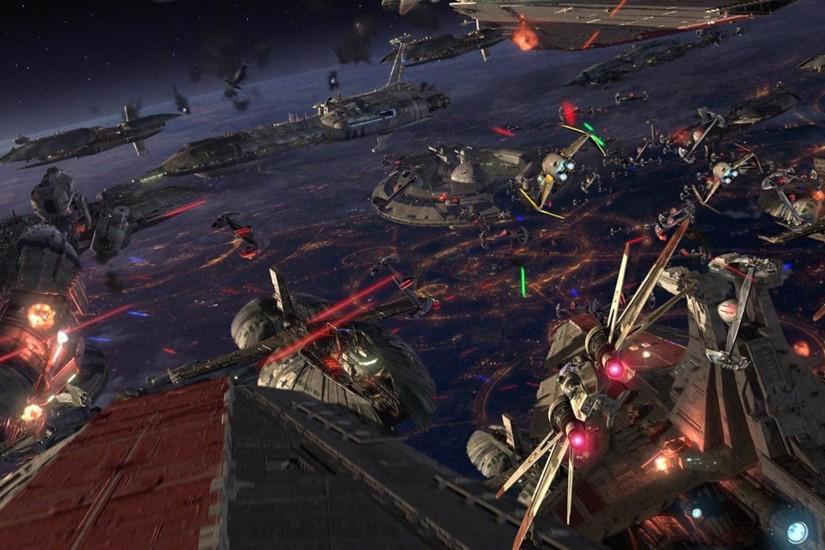 Star Wars Episode III Revenge of the Sith sci-fi battle spaceship .