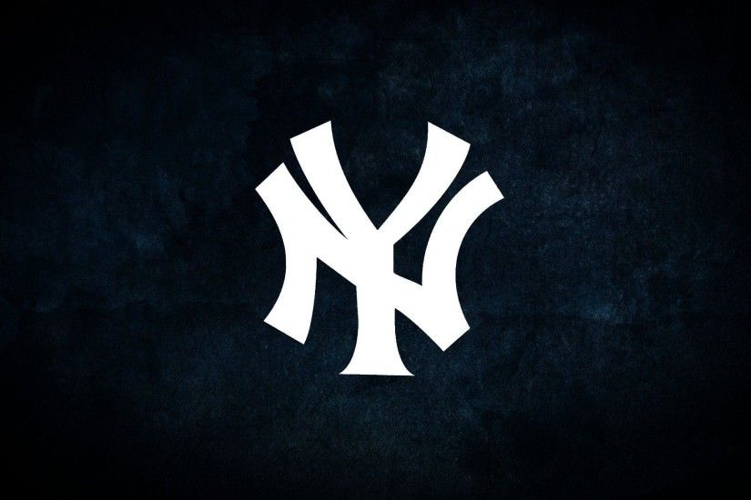New York Yankees Logo On Blue Stained Background | HQ Wallpapers .