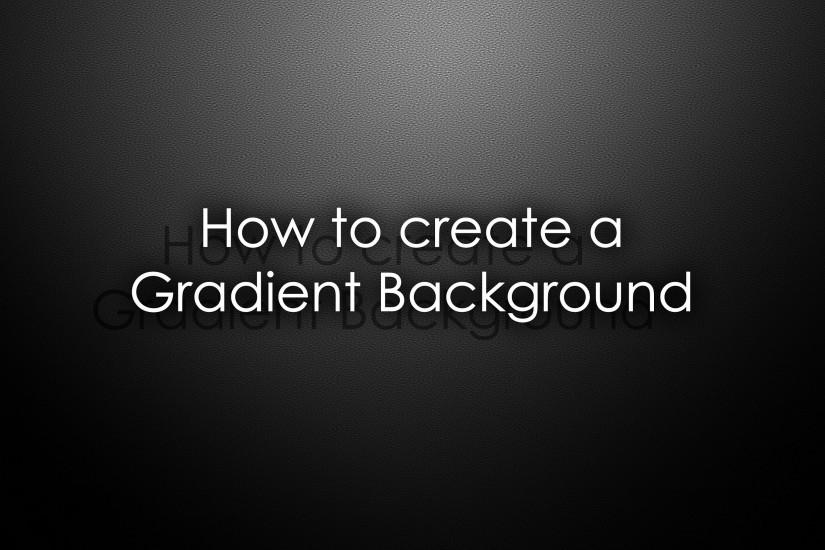 Adobe Photoshop CS6 Tutorial: How to create a Photo-shoot (Gradient)  Background