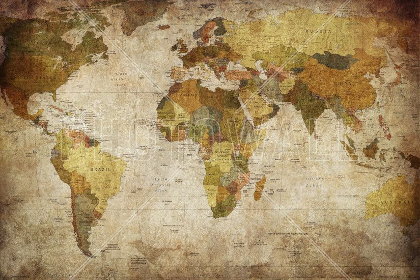 World Map Wallpaper - Murals Wallpaper