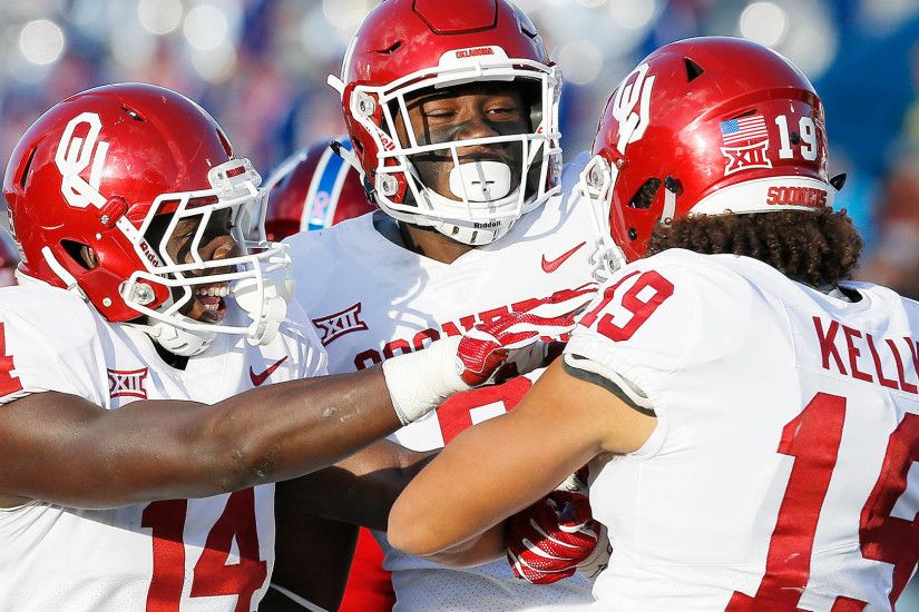 Sooners Roll Kansas, 41-3, for 10th Win. stop. Play. Athletics  Communications