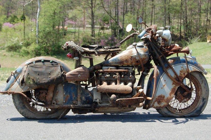 1941 Indian 4 Cylinder Retro Motorbike