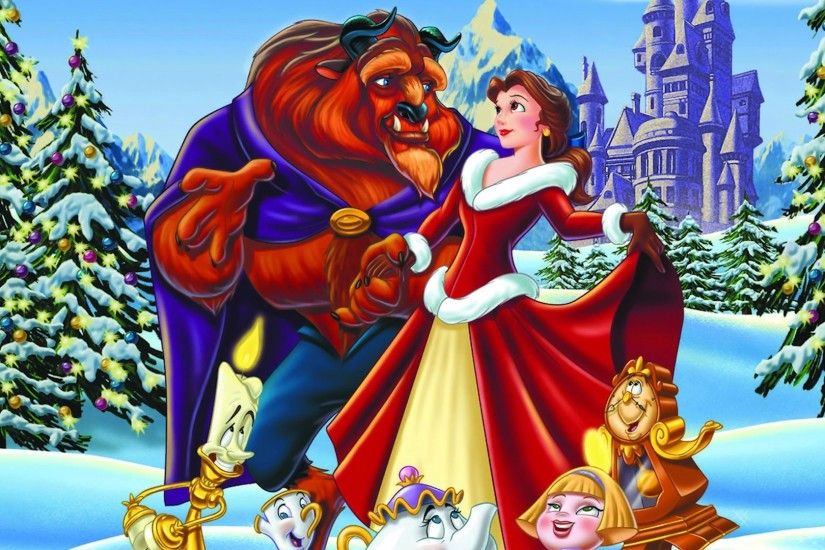Belle's Christmas Disney Wallpaper