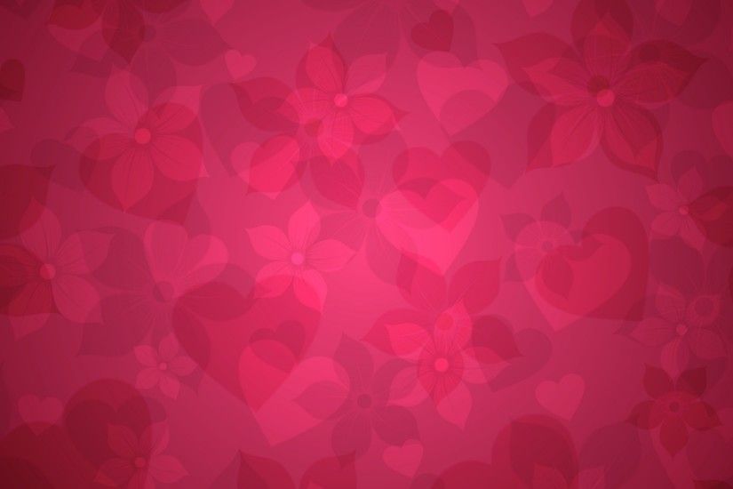 2048x1152 Wallpaper texture, pink, heart, hearts, flowers