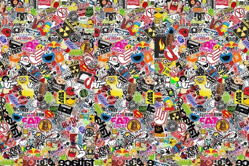 Man Made - Sticker Bomb Sticker Wallpaper