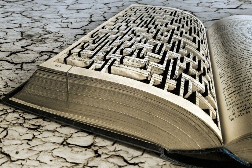 book labyrinth close up