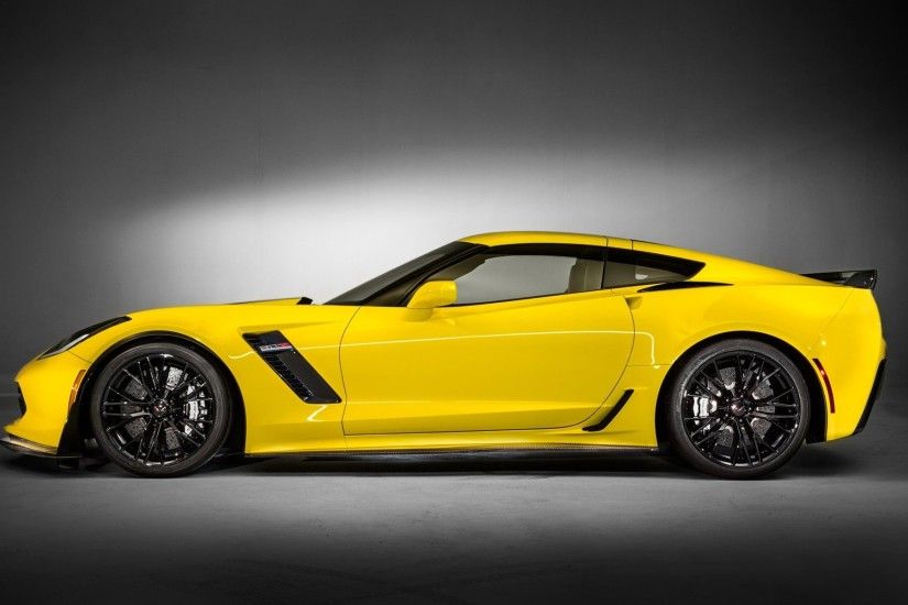 2015 Chevrolet Corvette Z06 Car Yellow Cars Side View