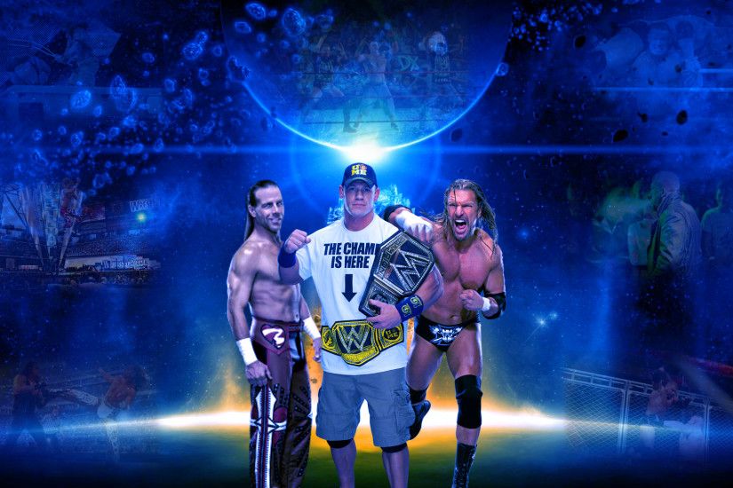 ... Shawn Michaels , Triple H And John Cena Wallpaper by FunkyAli