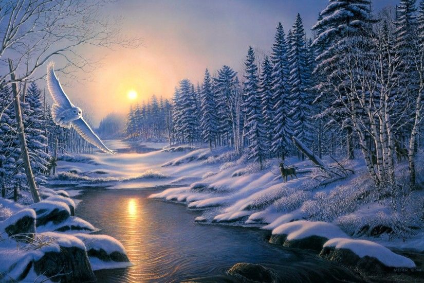 winter landscape wallpaper. Â«Â«