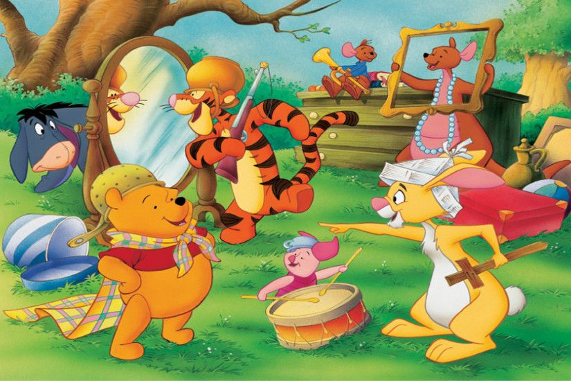 Winnie The Pooh Characters Rabbit Eeyore Tigger Piglet Kanga And Roo .