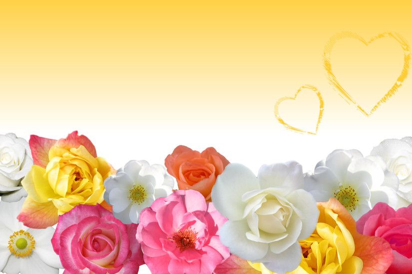 Flower Love Wallpaper in Yellow