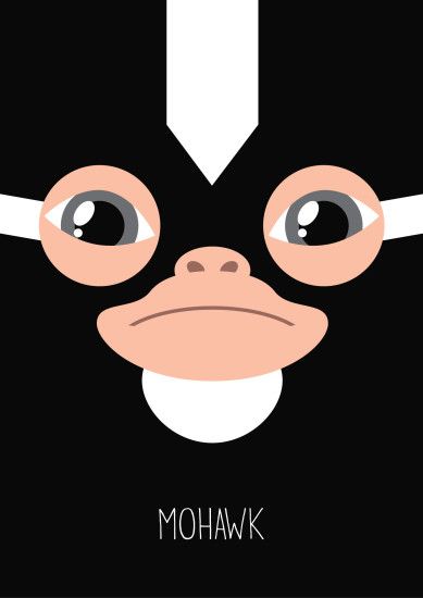 Gremlins Minimalist Series - Mohawk. Available on my Redbubble shop :  http://