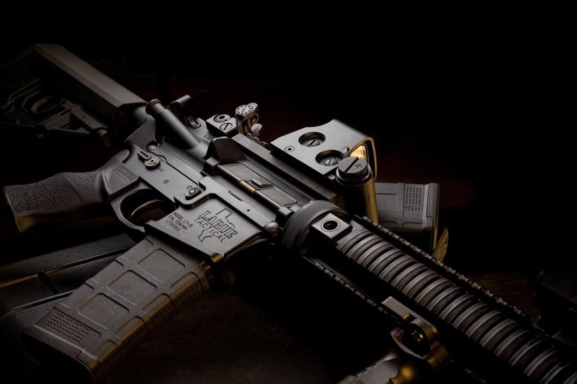 m4 machine assault rifle ar-15 twilight collimator larue tactical hd  wallpaper