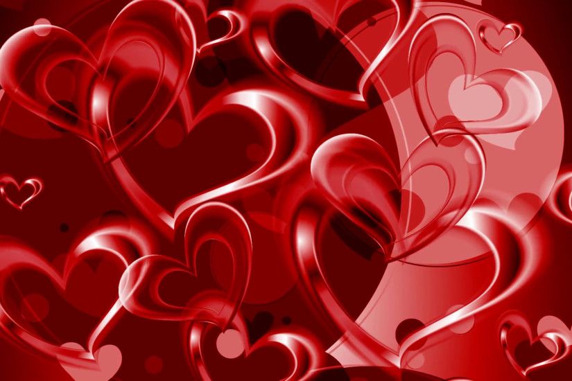 Valentine Day graphic design with red hearts. Video animation HD 1920x1080