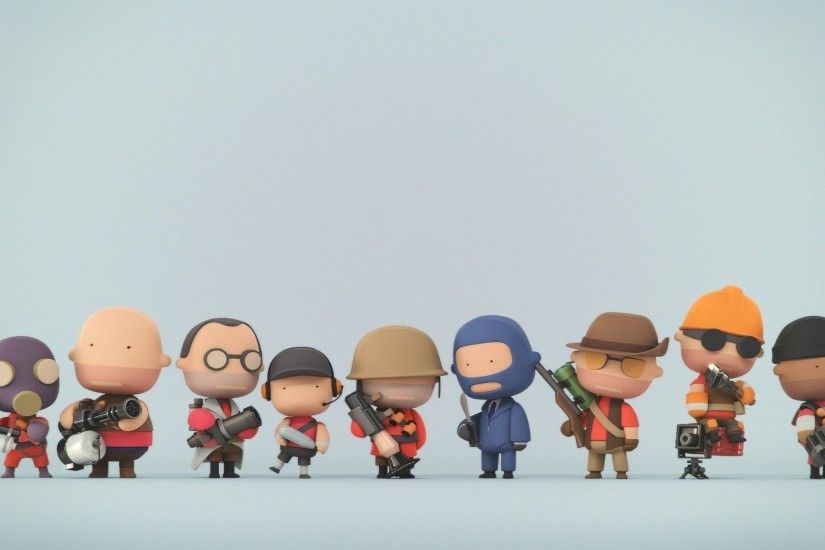 Team Fortress 2 miniature characters wallpaper 1920x1080 jpg