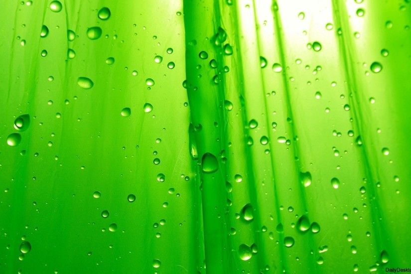 Green Raindrop Wallpaper