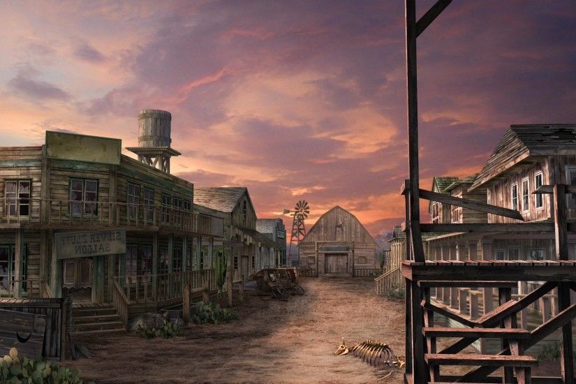 Wild west ghost town sky buildings old - Wallpapers, HD and HQ backgrounds  for your widescreen desktop or mobile device.