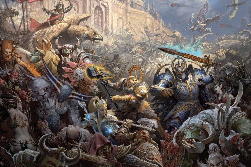 Fantasy Mage War Castles Warhammer Chaos Elves Dwarfs Battles Orcs Artwork  Siege Wallpaper At 3d Wallpapers