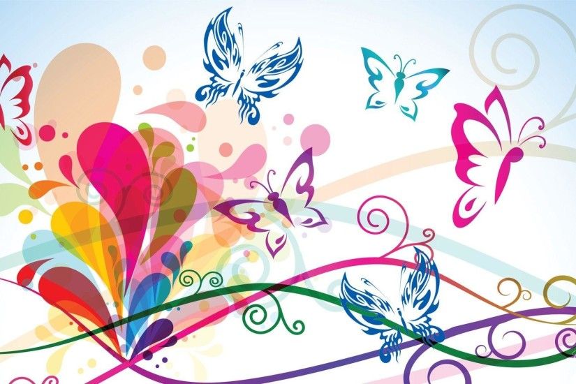 Abstract Background Vector Butterfly 6255 Full HD Wallpaper .
