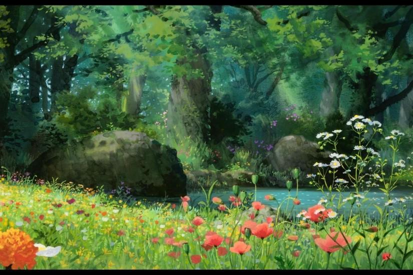 Anime Forest HD Wallpaper 1920x1080