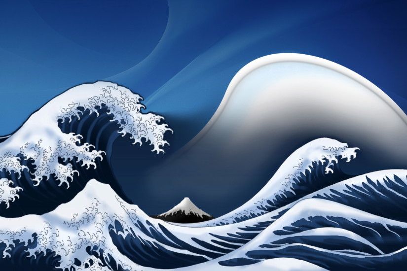 the great wave off kanagawa artwork digital art waves wallpaper HQ .