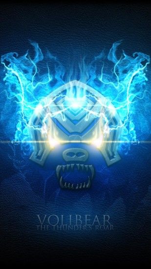 Volibear The Thunder's Roar blue fire android, iphone wallpaper, mobile  background