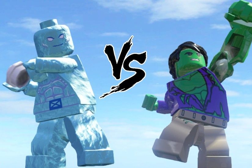 Hulk (Tranformation) Vs Ice Man - Lego Marvel Super Heroes Game - YouTube