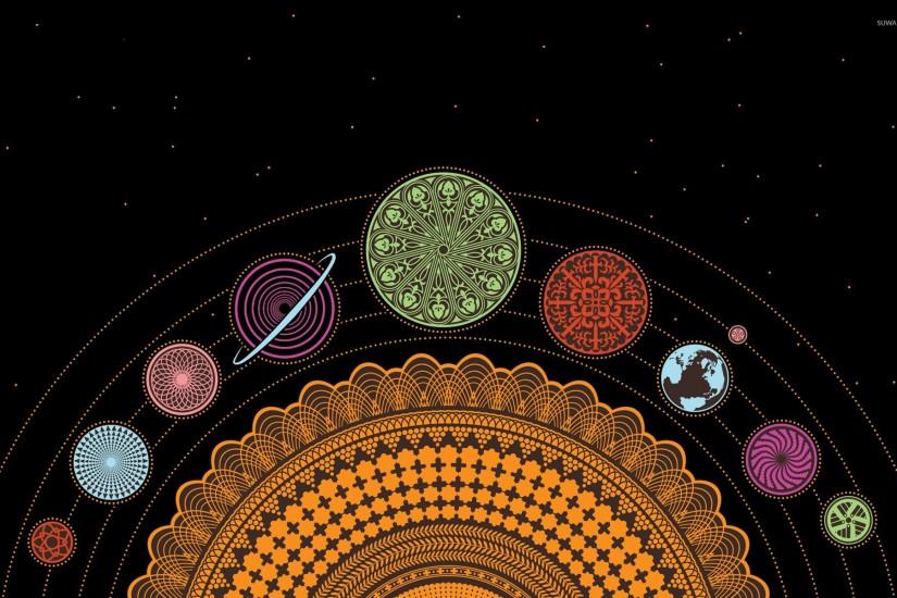 Spiral Solar System wallpaper