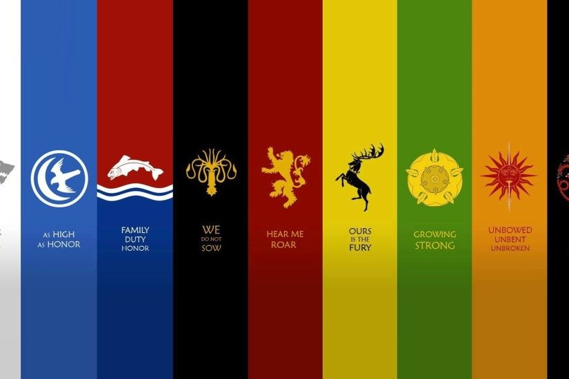 Game Of Thrones, Sigils, House Stark, House Arryn, House Tully, House  Greyjoy, House Lannister, House Baratheon, House Martell, House Tyrell, ...
