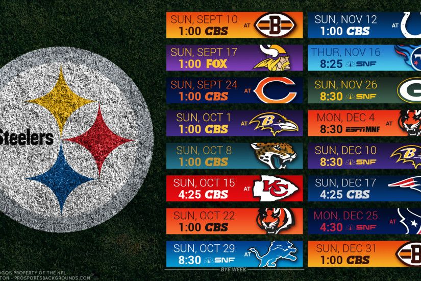 ... Pittsburgh Steelers 2017 schedule turf football logo wallpaper free pc  desktop computer ...
