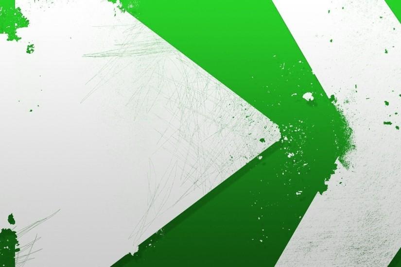White arrow, green background