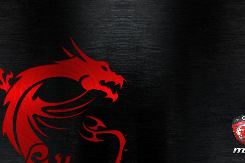 MSI Gaming Wallpaper - red dragon emobossed (1920Ã1080)