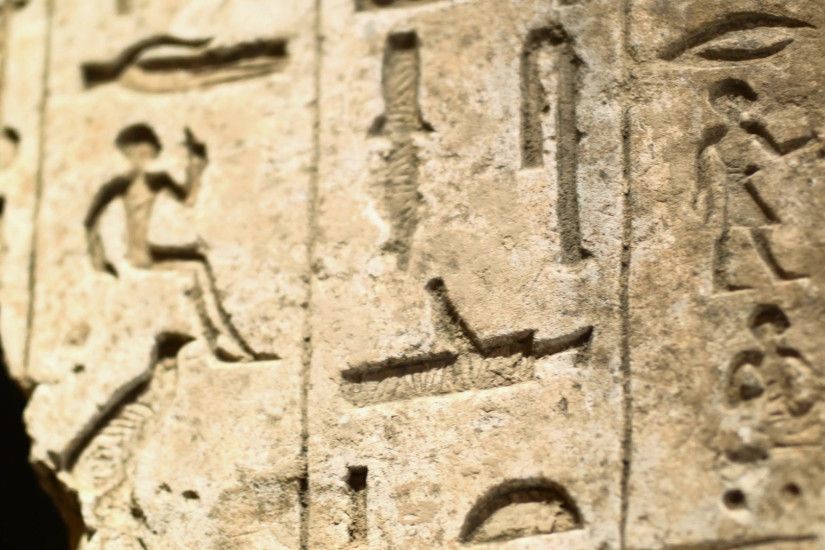 Ancient Egyptian Hieroglyphics Carved into Stone Wall Stock Video Footage -  VideoBlocks