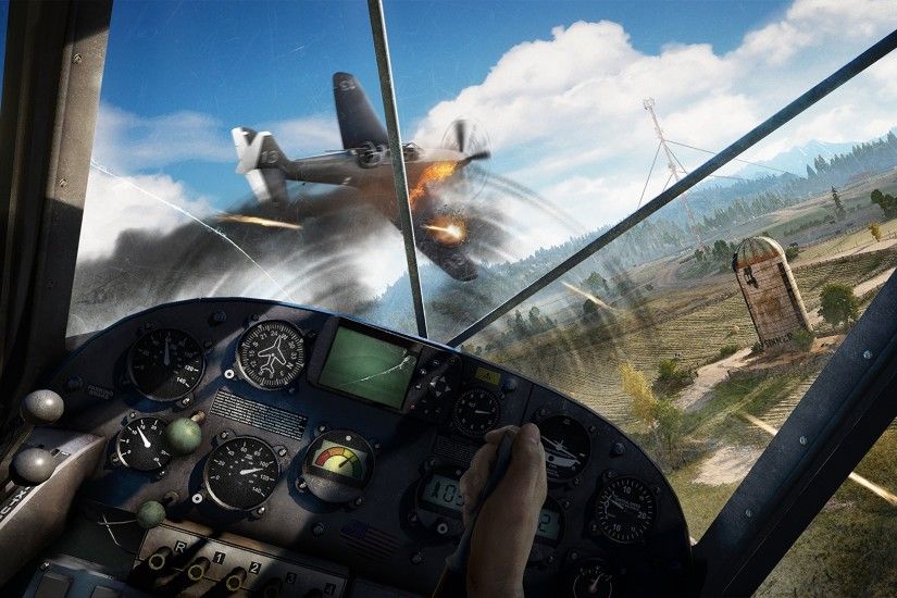 Pictures Far Cry 5 Airplane Cockpit Games Flight 2560x1440