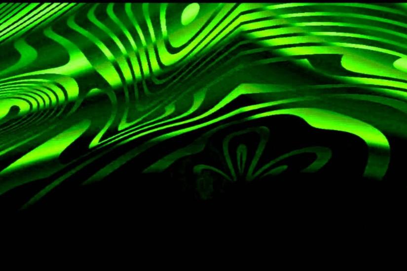 Green Laser Beams on Black Background 001980