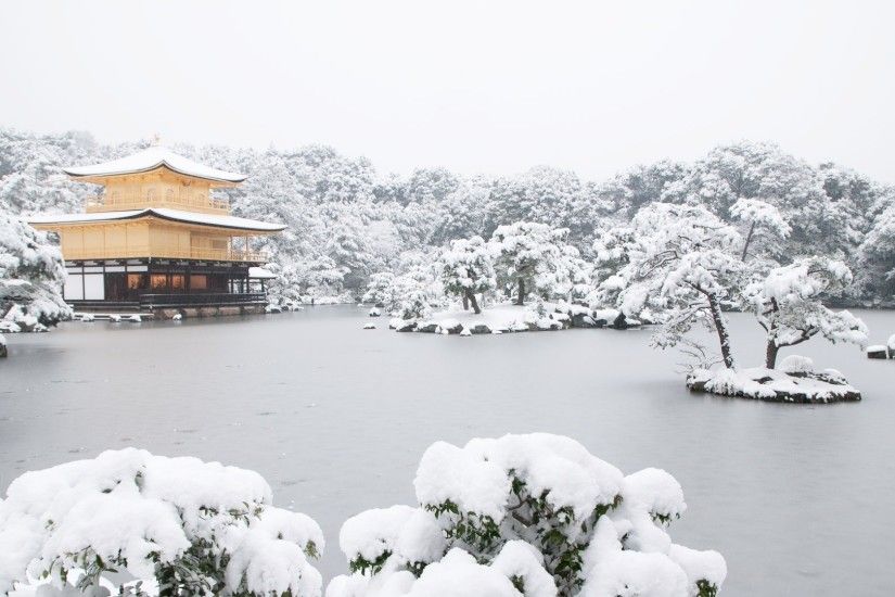 Japan, Temple, Lake, Snow Wallpapers HD / Desktop and Mobile Backgrounds