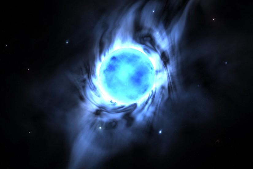 Blue Space Supernova Wallpaper