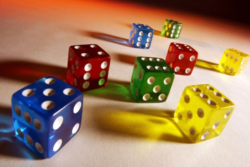 3d colorful dice wallpaper 9238