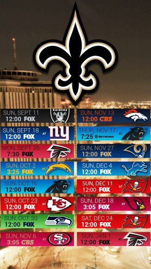 ... New Orleans Saints 2017 HD 4k Schedule Wallpaper ...