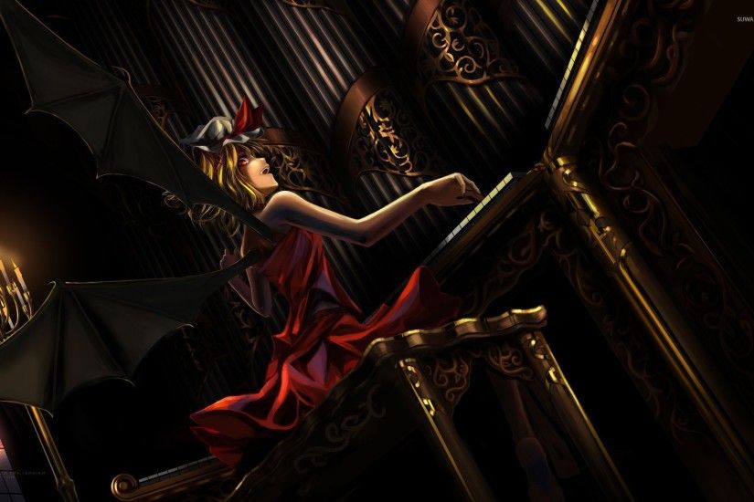 Flandre Scarlet at the piano - Touhou Project wallpaper