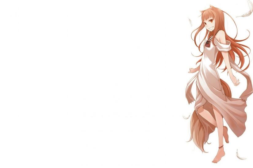 Preview wallpaper spice and wolf, horo, girl, move, smile, feathers  1920x1080