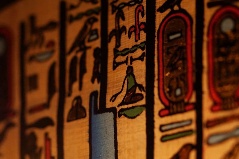 Old Ancient Egyptian Hieroglyphics Artifacts on Papyrus Lighted By Fire  Stock Video Footage - VideoBlocks