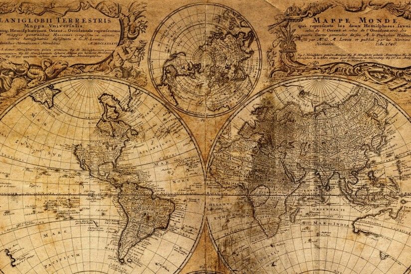 450 x 253 Old Map 1 Other Amp Abstract Background Wallpapers On Desktop .,  antique-world-map-wallpaper on HdWallpapers