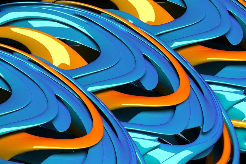 Desktop hd blue and orange background.